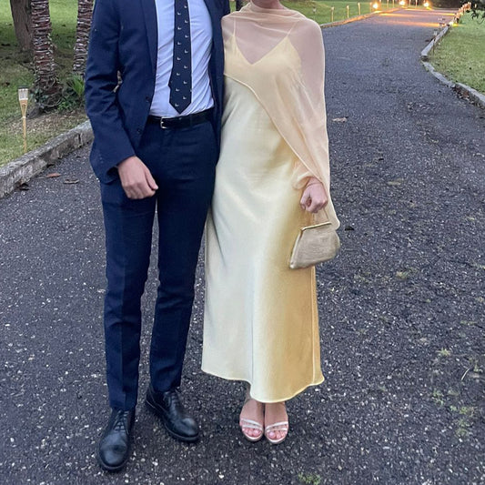 Chal Grande de Chifón – Ligero, Elegante y Hecho en España · Amarillo (50x200cm) última unidad!