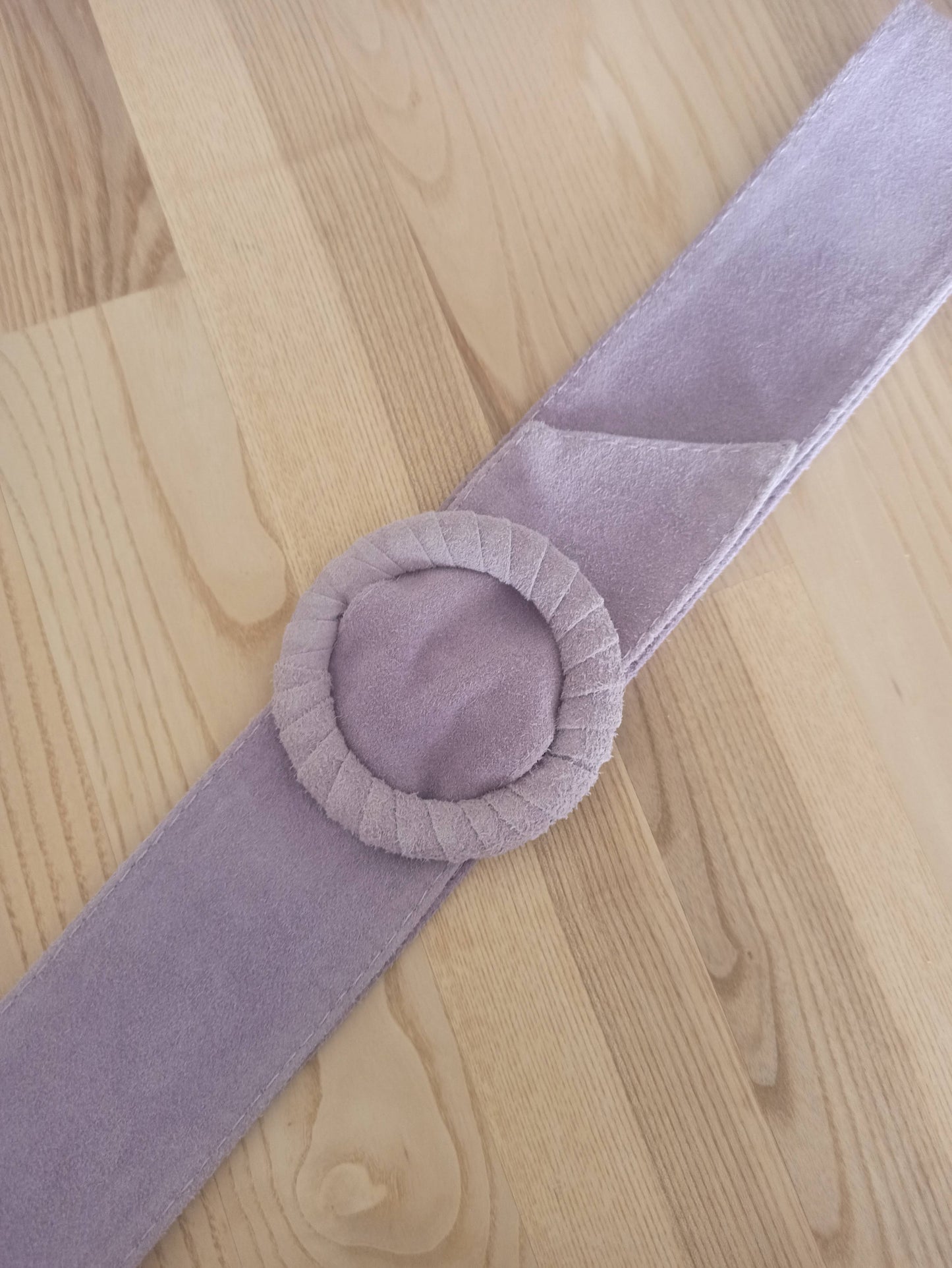 Ceinture ajustable en daim, taille unique convenant du S au XL · Lavande (Dernière pièce !)
