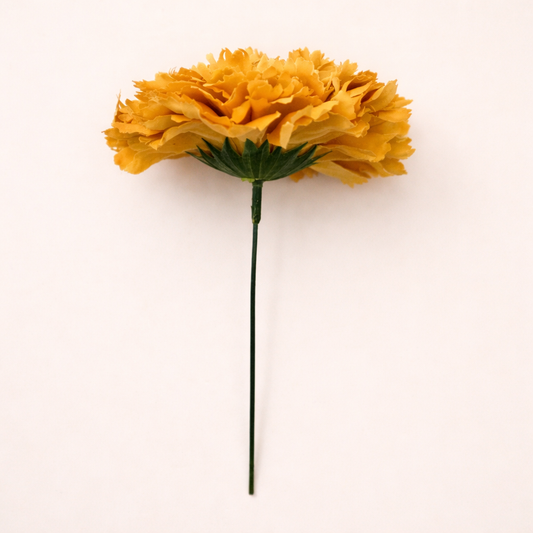 Clavel XL Flor Flamenca Grande Adorno Pelo Mujer · Mostaza Ø13cm