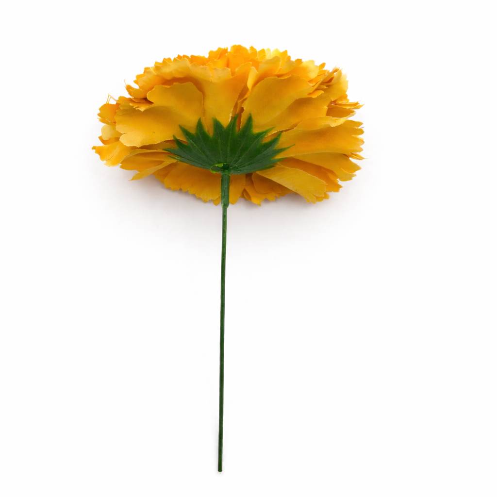 XL-Nelke, große Flamenco-Blume als Haarschmuck für Damen · Senfgelb, Ø 13 cm