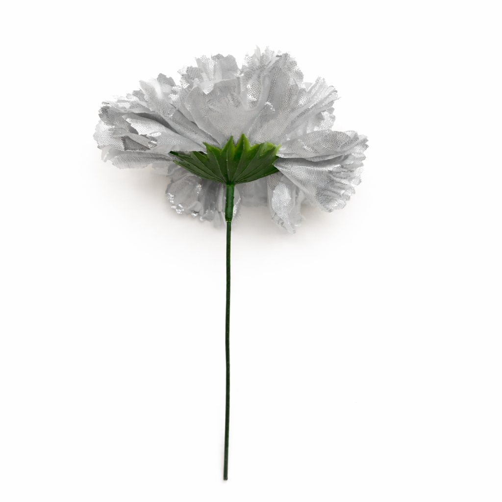Œillet XL, grande fleur de flamenco, ornement de cheveux pour femme · Argent Ø13cm