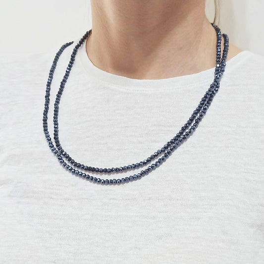 3 en 1: Collar Largo | Corto Doble | Pulsera · Platino