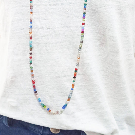 3 en 1: Collar Largo | Corto Doble | Pulsera · Multicolor