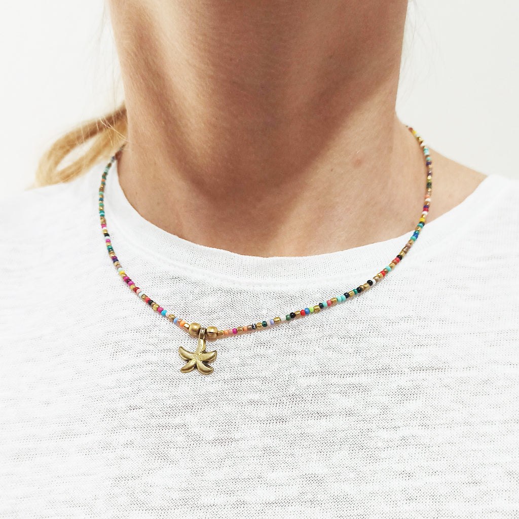 Collar de Cuentas · Multicolor Estrella de Mar