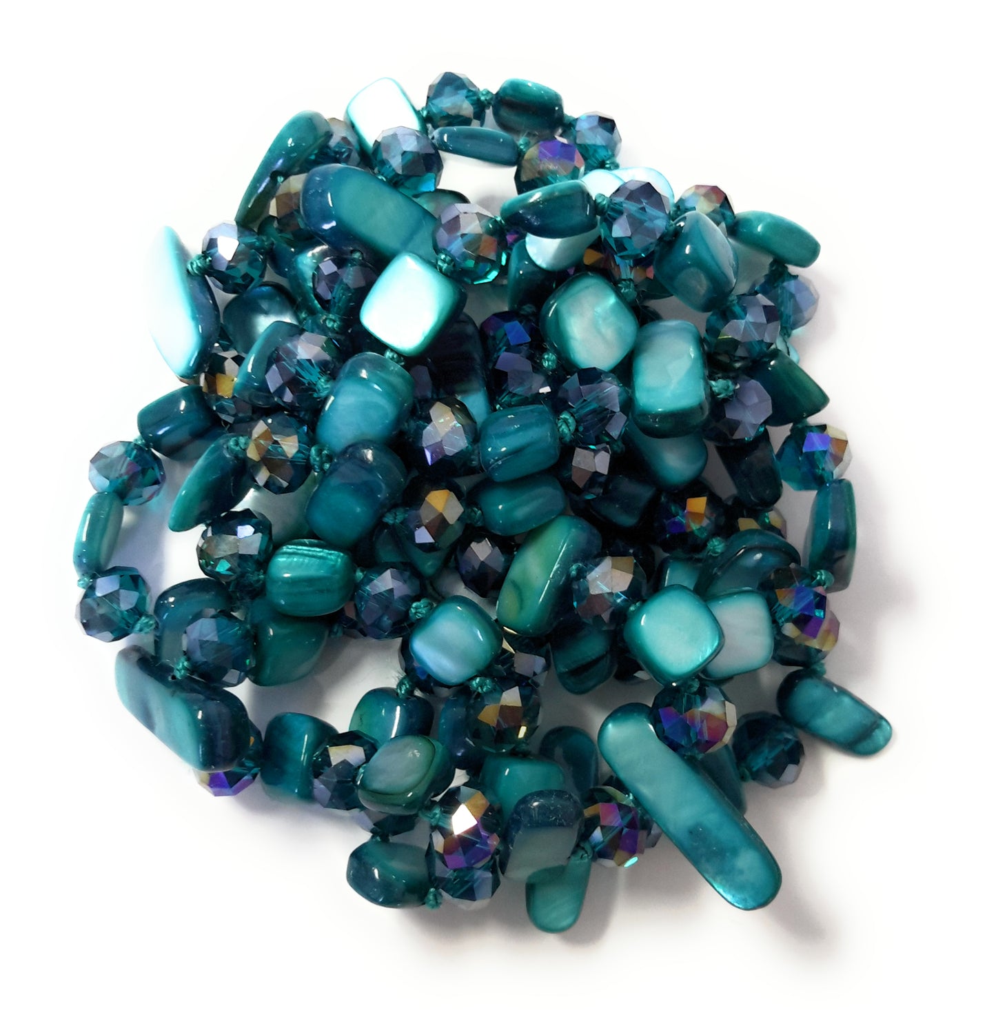 Collar Largo de Nácar · Verde Esmeralda (última unidad!)