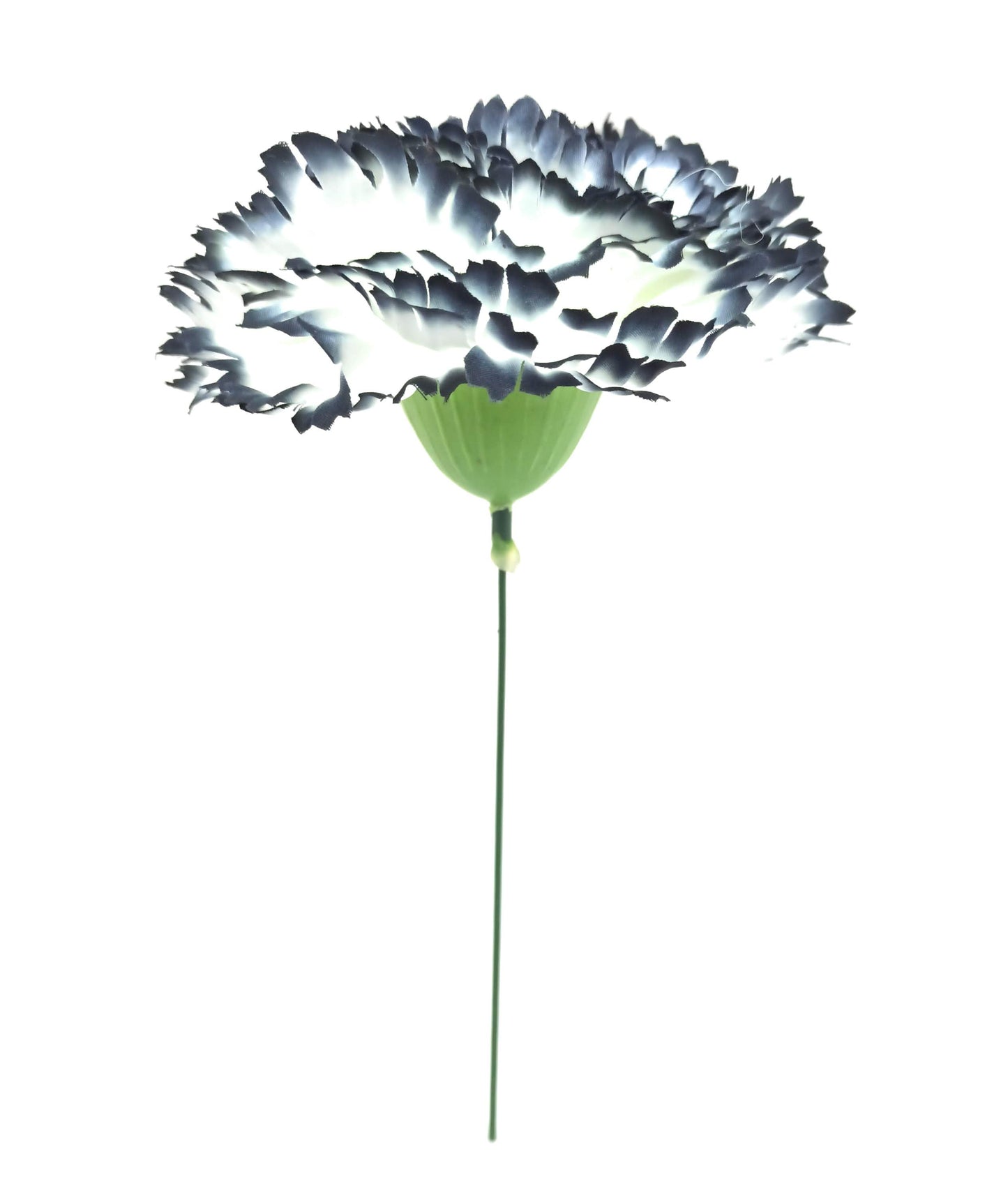 Clavel XL Flor Flamenca Grande Adorno Pelo Mujer · Blanco Negro Ø13cm