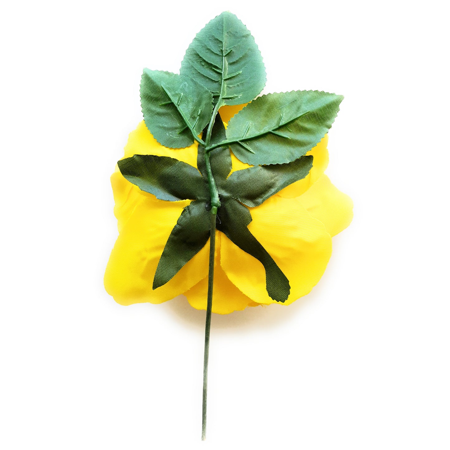 Flor Flamenca Pelo Mediana Ø13cm · Amarillo