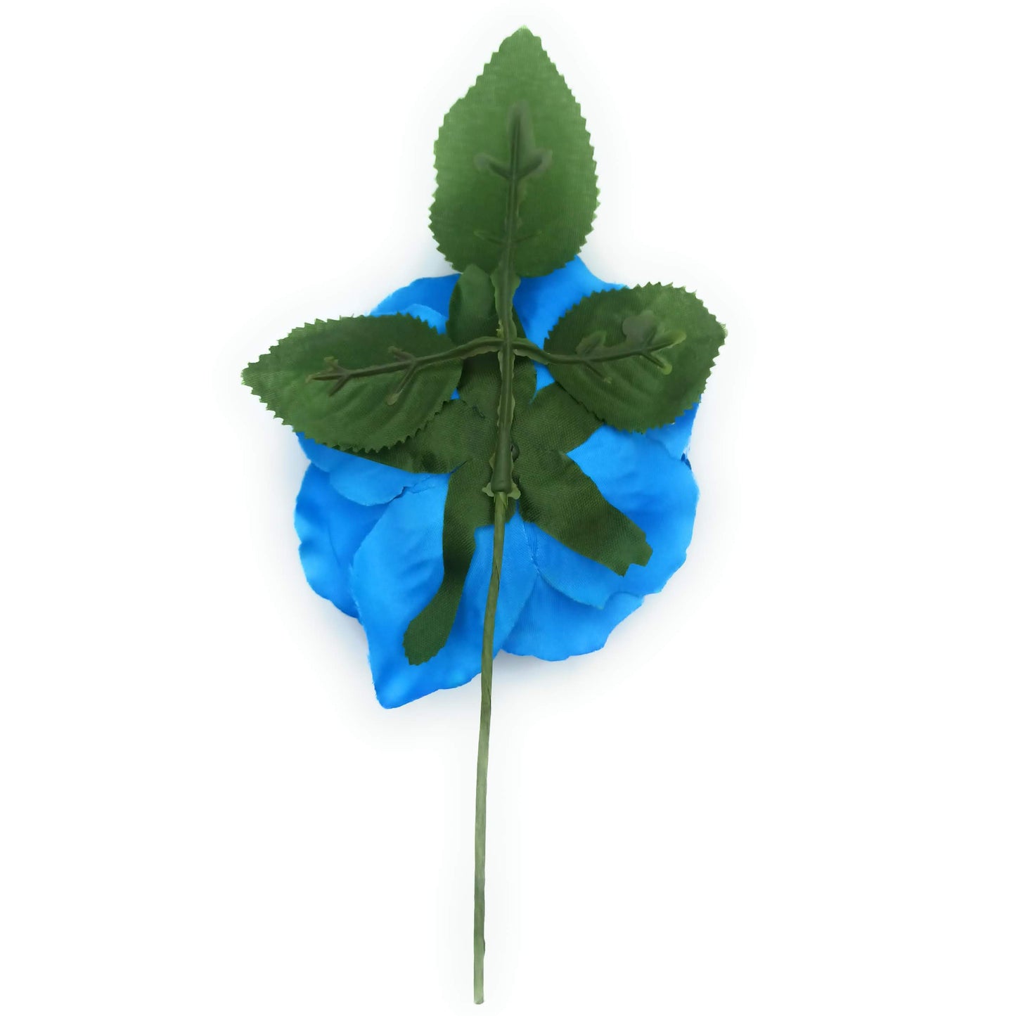 Flor Flamenca Pelo Mediana Ø13cm · Azul Cielo