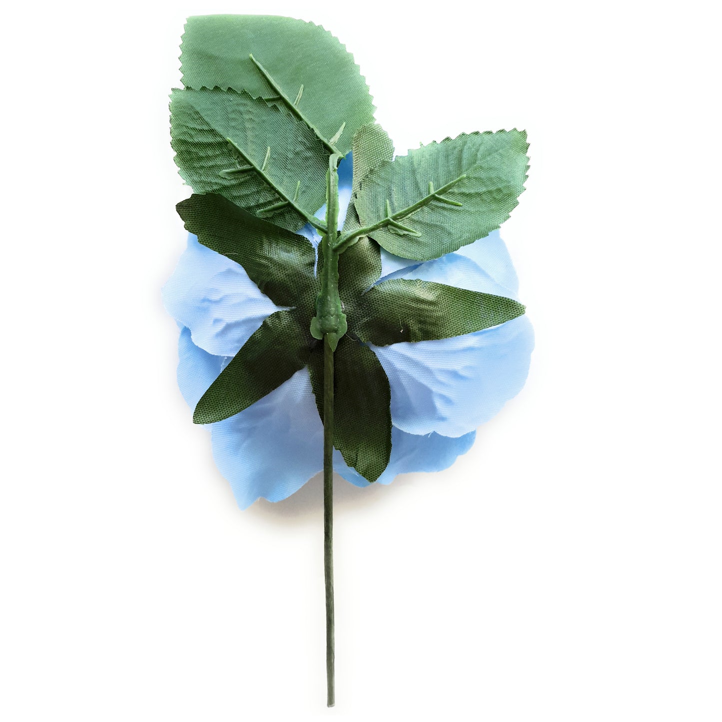 Flor Flamenca Pelo Mediana Ø13cm · Azul Claro