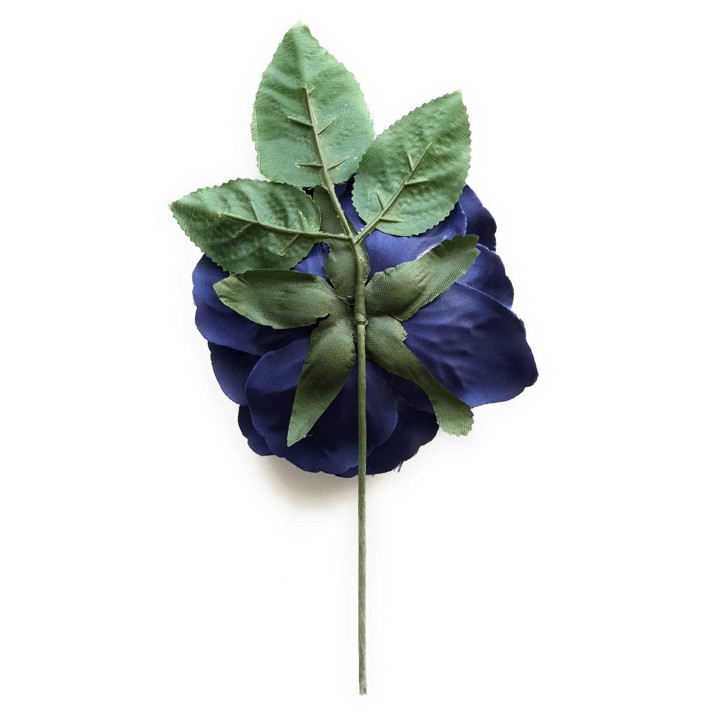 Flor Flamenca Pelo Mediana Ø13cm · Azul Marino