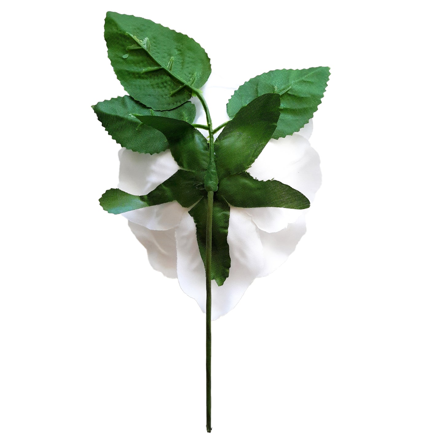 Flor Flamenca Pelo Mediana Ø13cm · Blanco