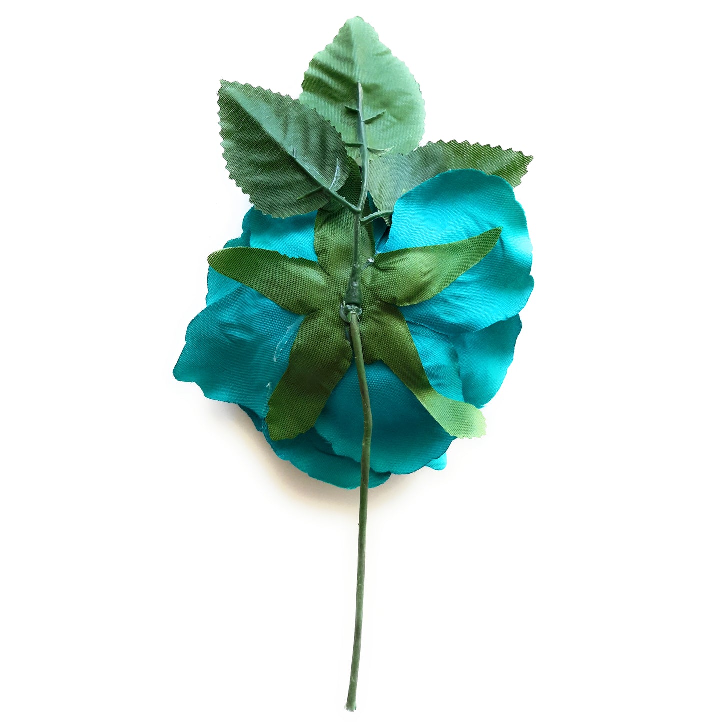 Flor Flamenca Pelo Mediana Ø13cm · Turquesa