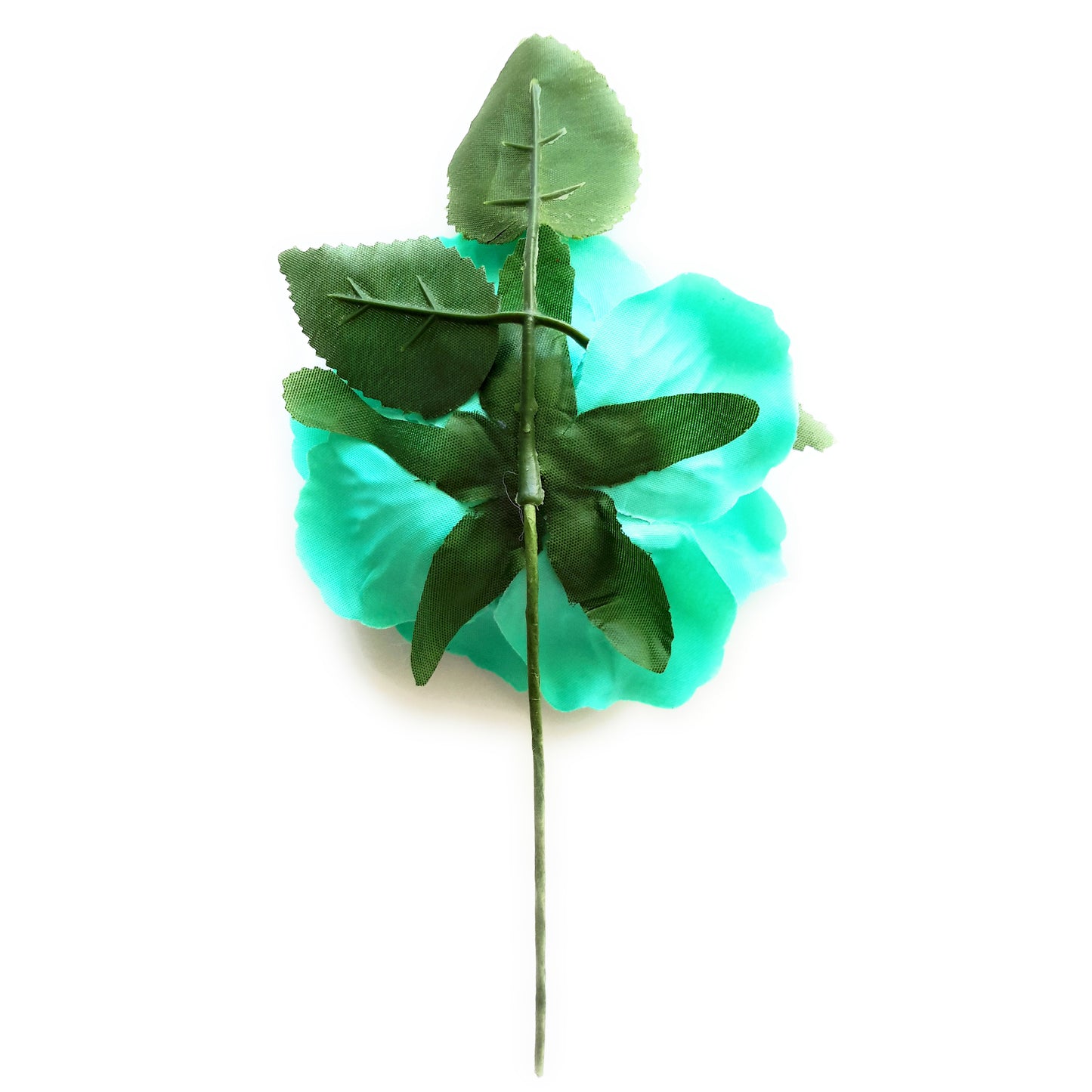 Flor Flamenca Pelo Mediana Ø13cm · Verde Agua