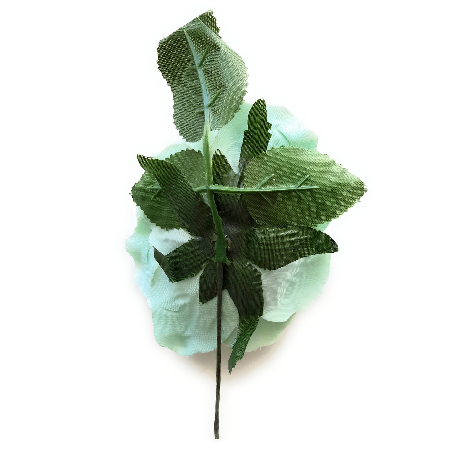 Flor Flamenca Pelo Mediana Ø13cm · Verde Menta