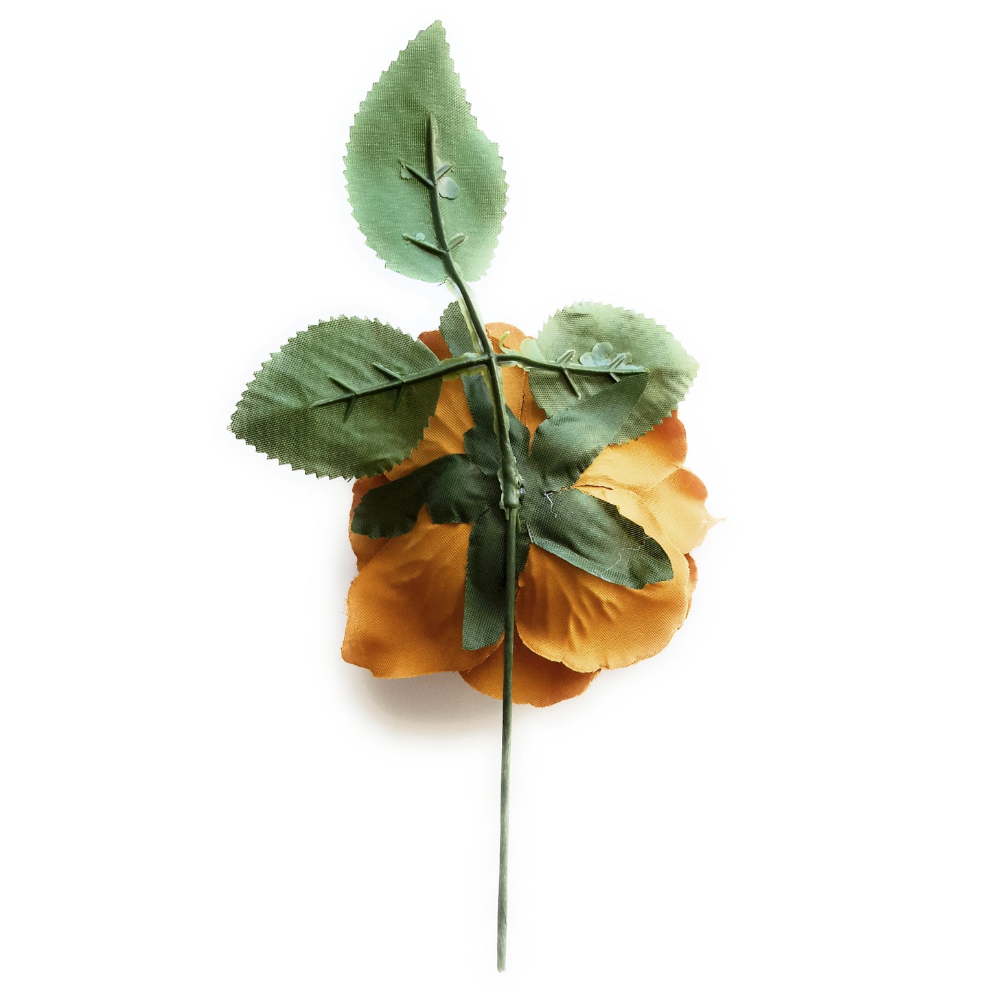 Flor Flamenca Pelo Mediana Ø13cm · Mostaza