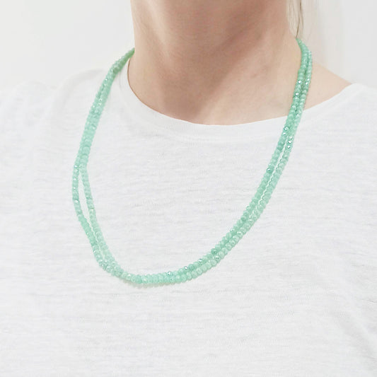 3 en 1: Collar Largo | Corto Doble | Pulsera · Verde Lima
