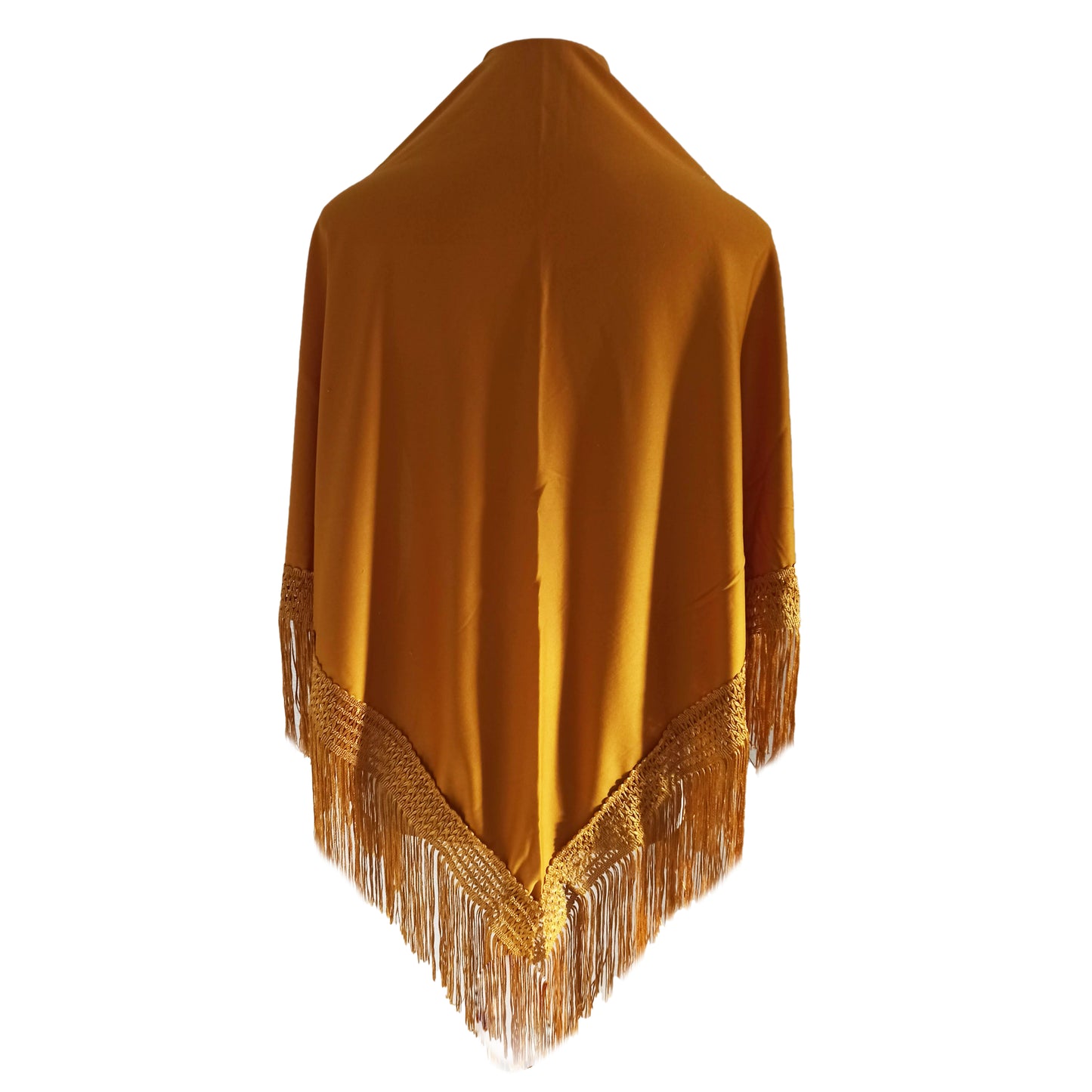 Mantón flamenco grande y liso · Mostaza (160 x 85cm)