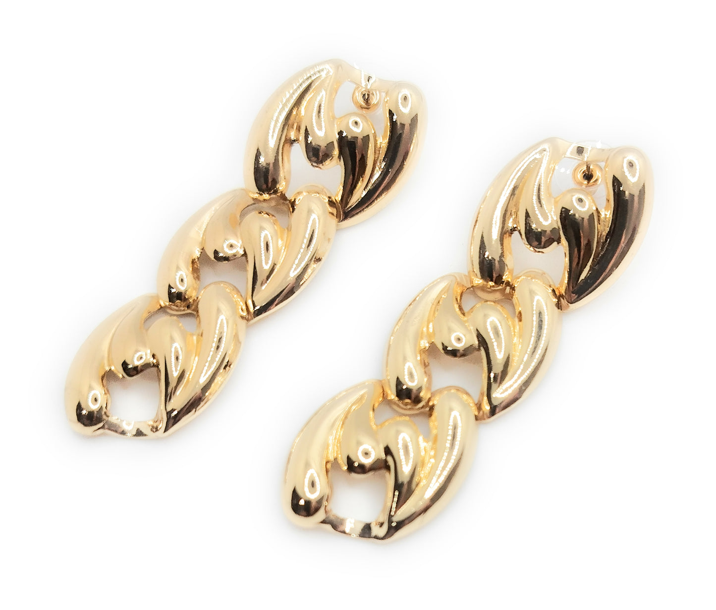 Pendientes dorados largos · Triple Oro Brillo (última unidad!)
