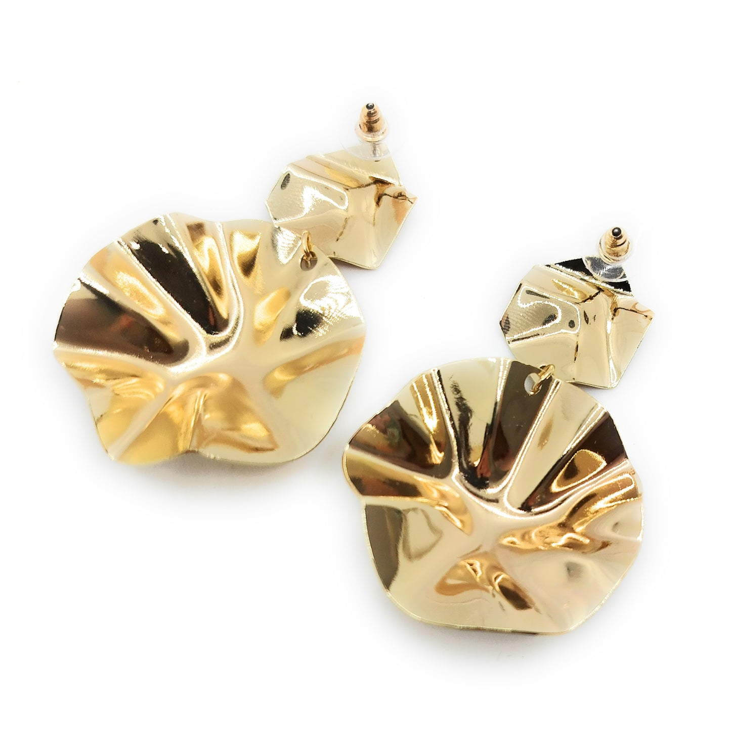 Pendientes dorados largos · Oro Brillo