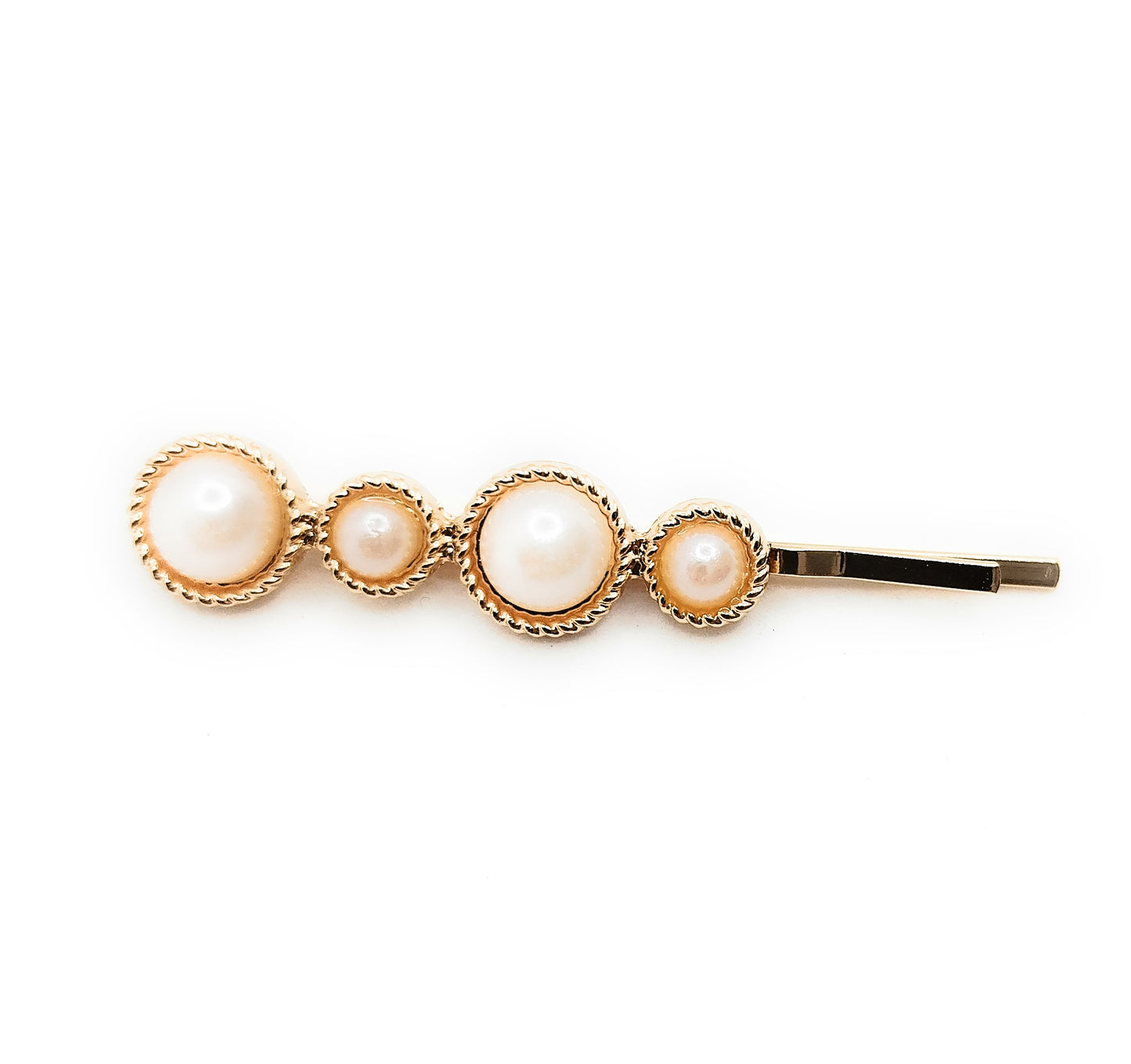 Pinza dorada · Horquilla Oro Perlas