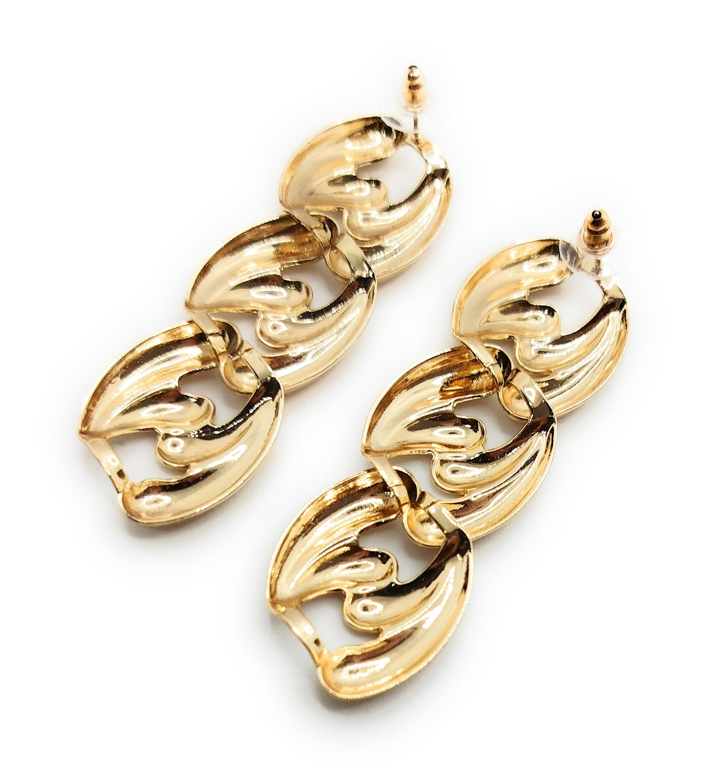 Pendientes dorados largos · Triple Oro Brillo (última unidad!)