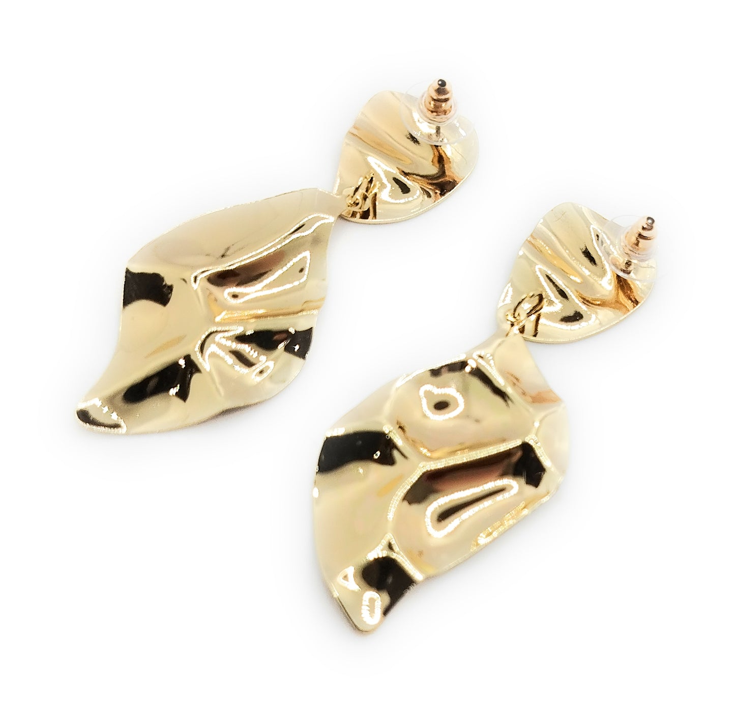 Pendientes dorados largos y ligeros · Oro Brillo