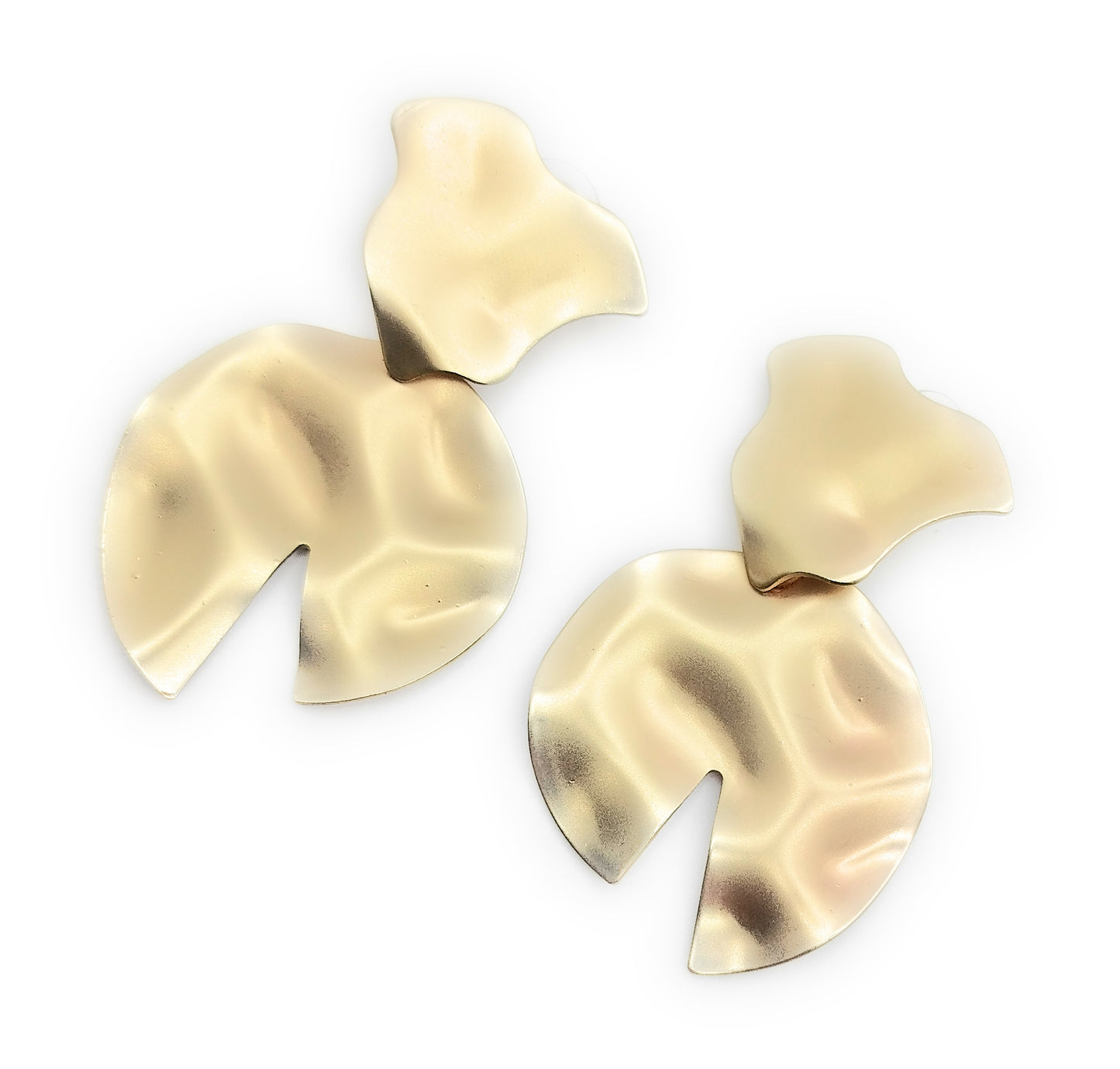 Pendientes dorados largos · Oro Mate