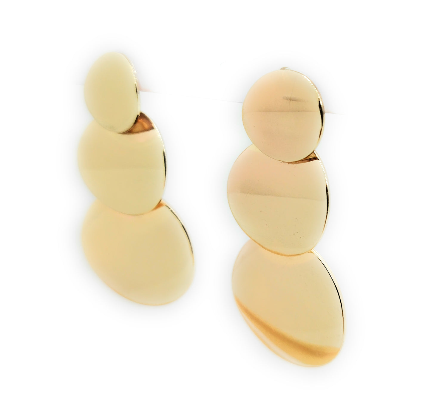 Pendientes dorados largos · Triple Oro Brillo (últimas unidades!)
