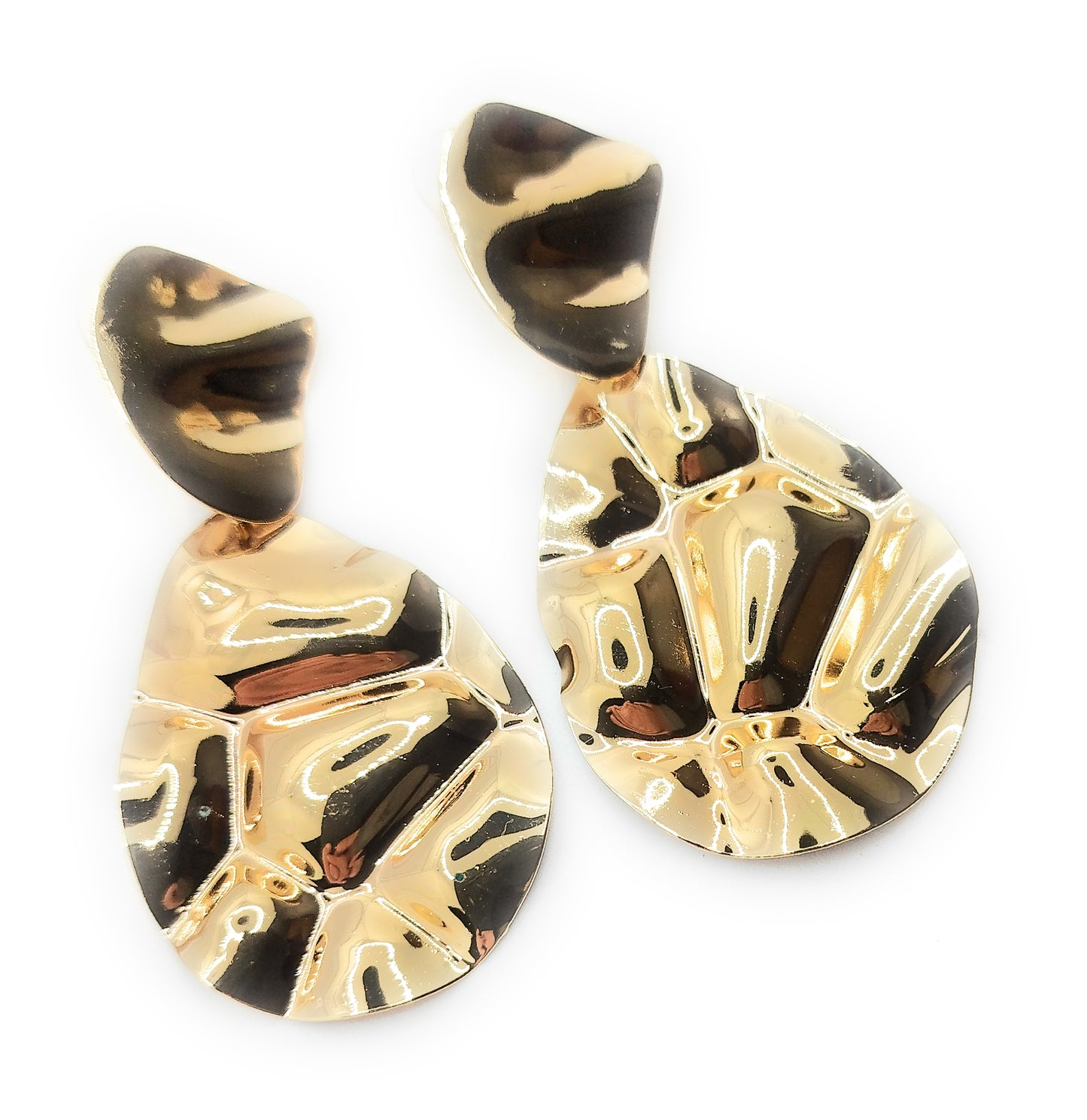 Pendientes dorados largos y ligeros · Oro Brillo