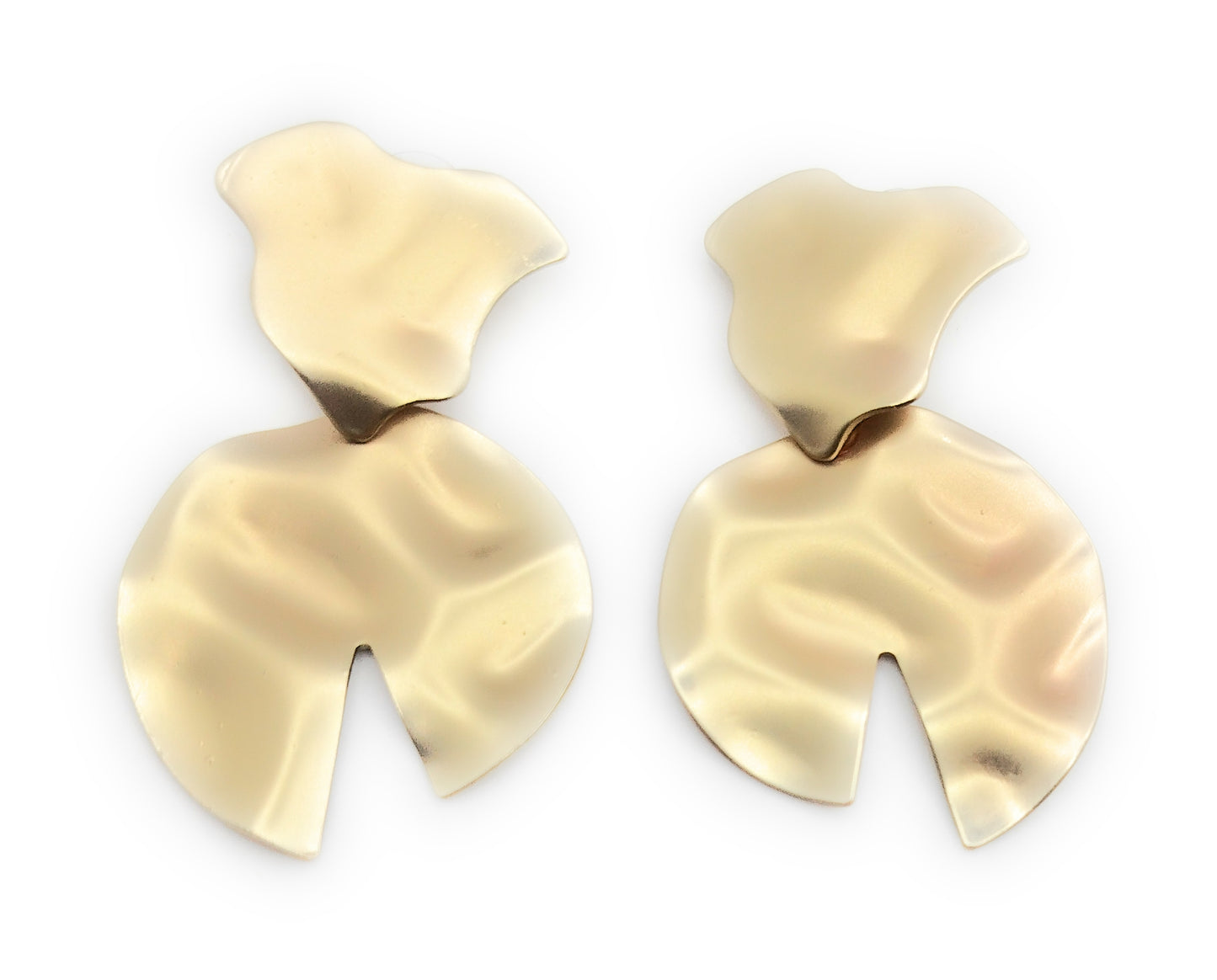 Pendientes dorados largos · Oro Mate