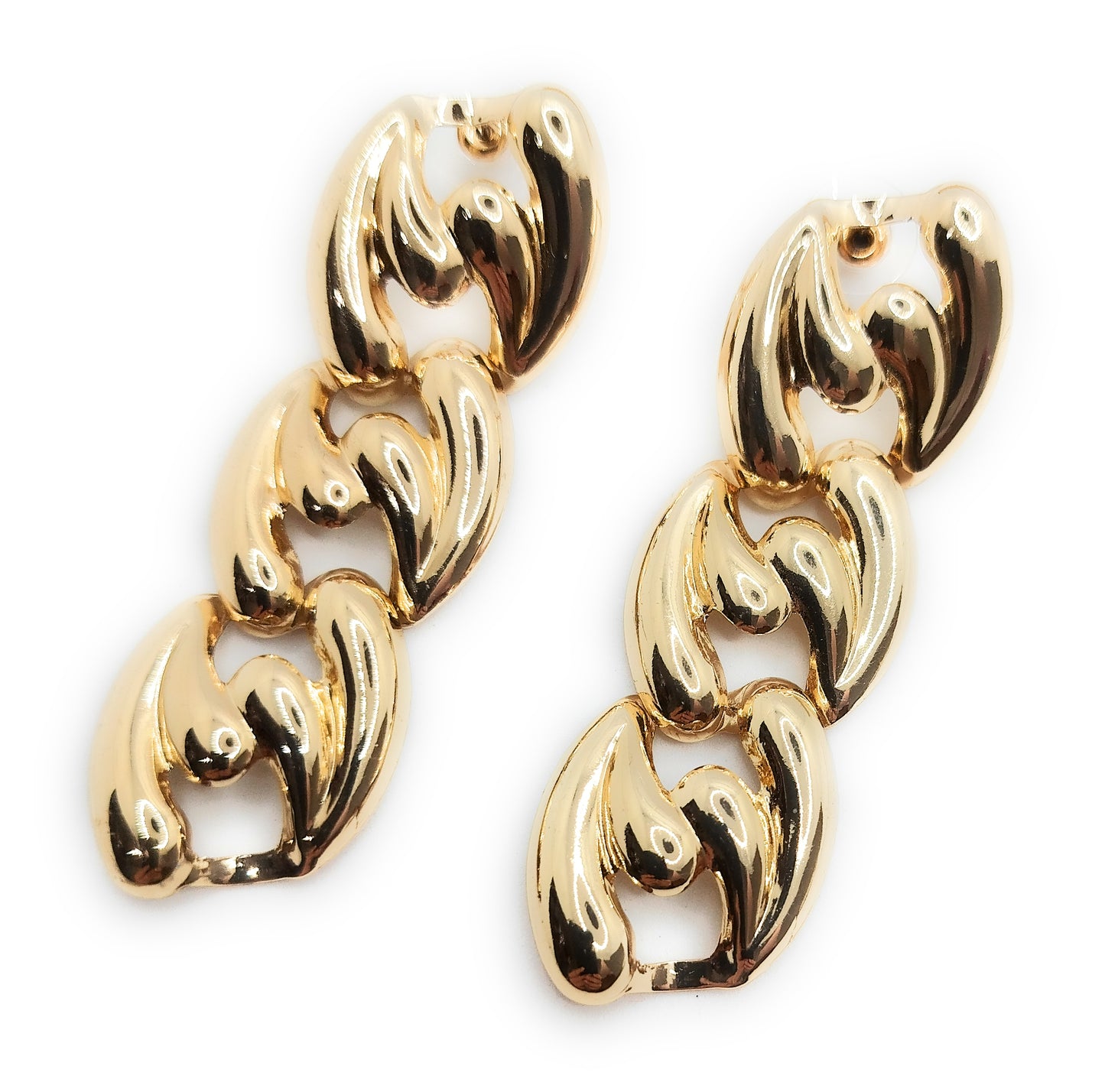 Pendientes dorados largos · Triple Oro Brillo (última unidad!)