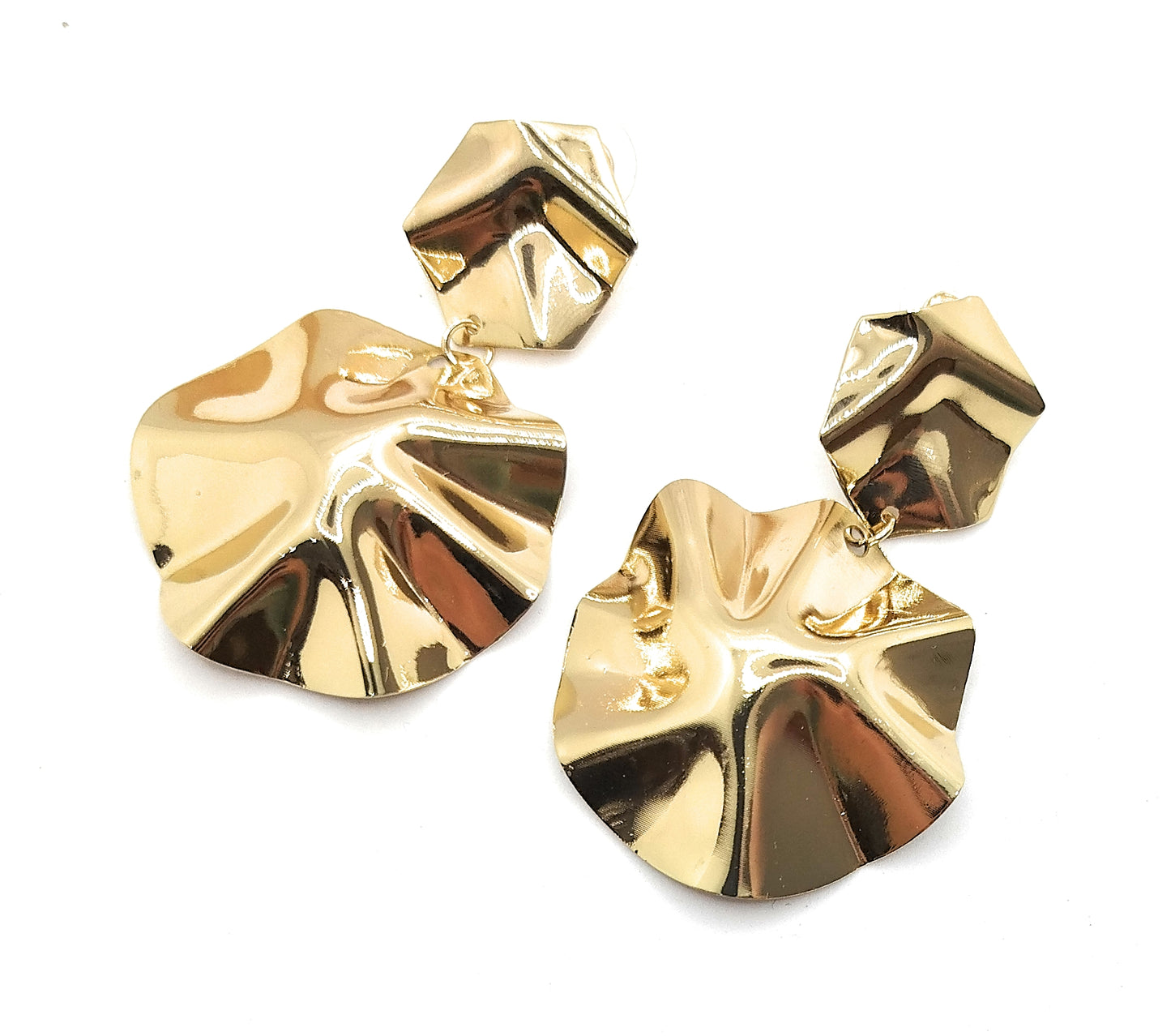 Pendientes dorados largos · Oro Brillo