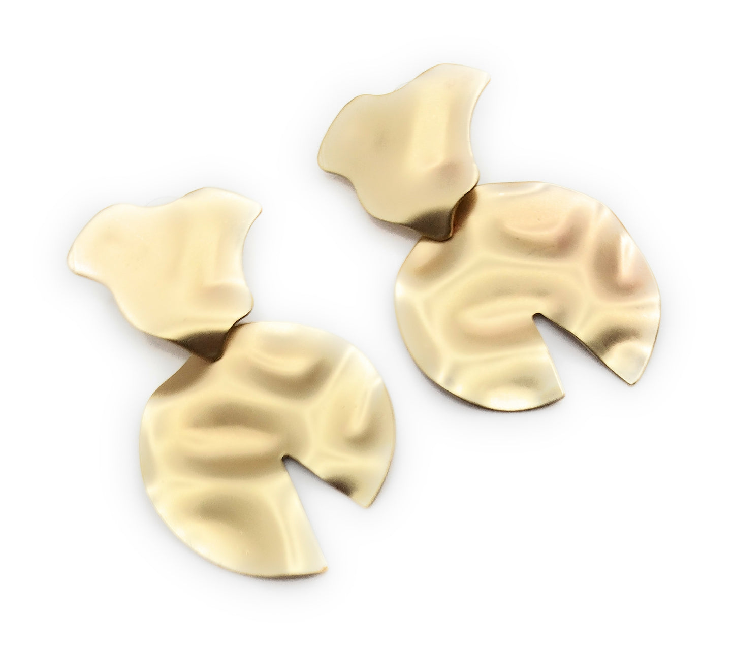 Pendientes dorados largos · Oro Mate