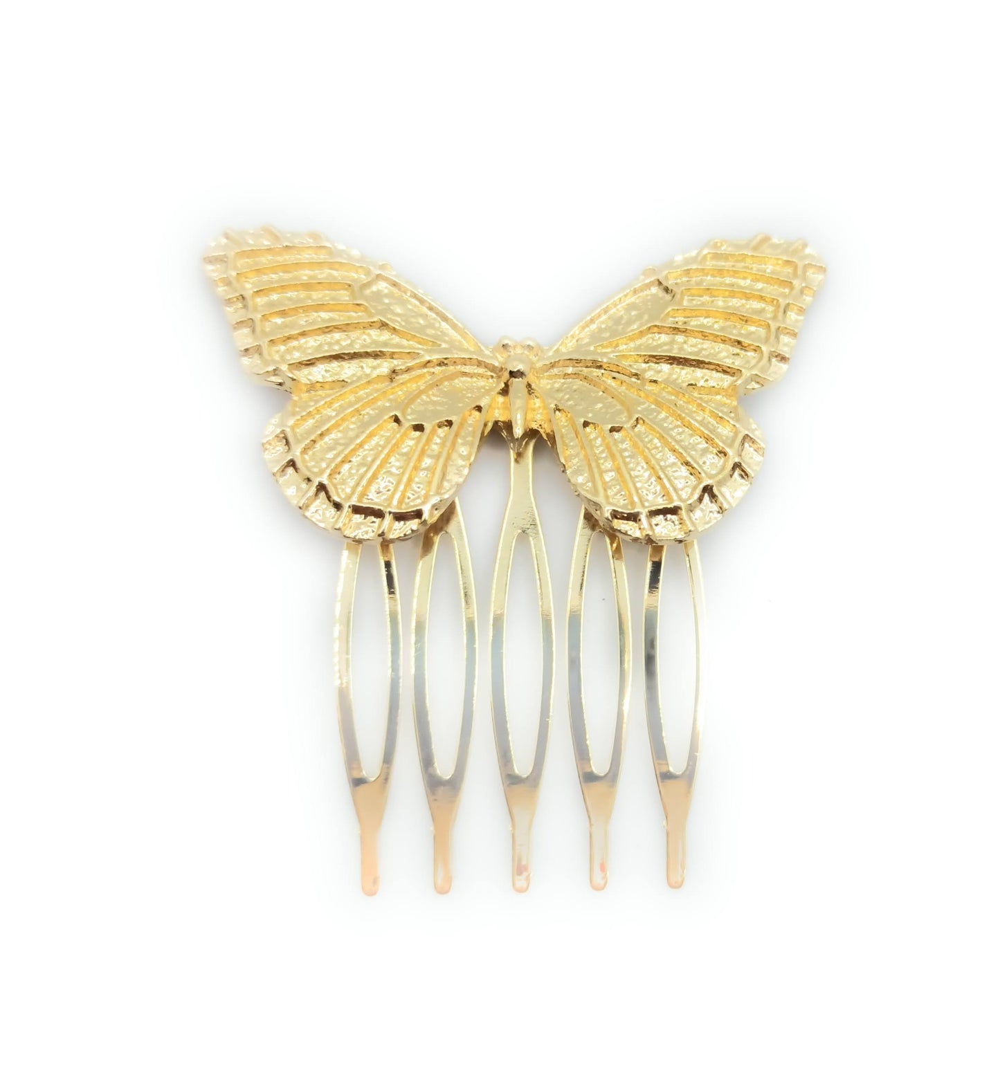 Peinetas Doradas Medianas · Mariposas Oro Brillo Talla M (Pack 2 uds)
