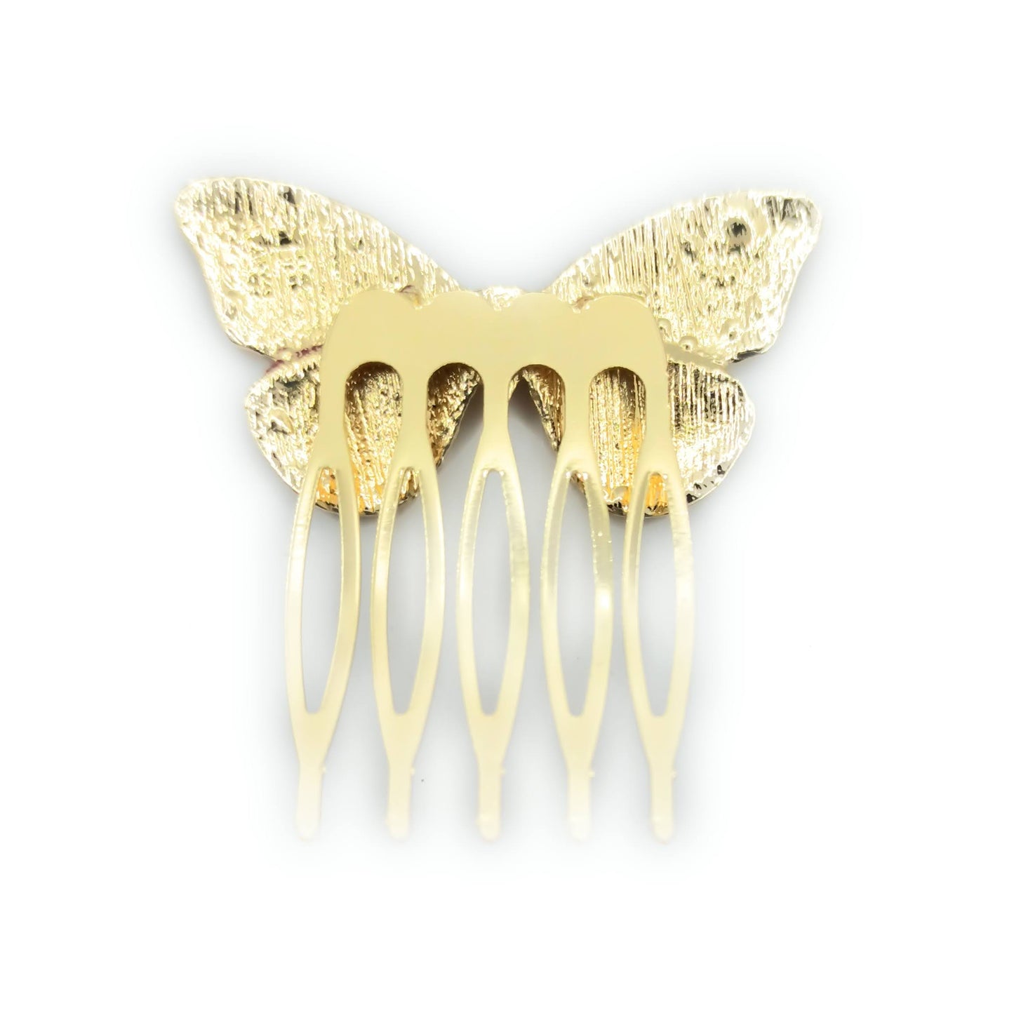 Peinetas Doradas Medianas · Mariposas Oro Brillo Talla M (Pack 2 uds)