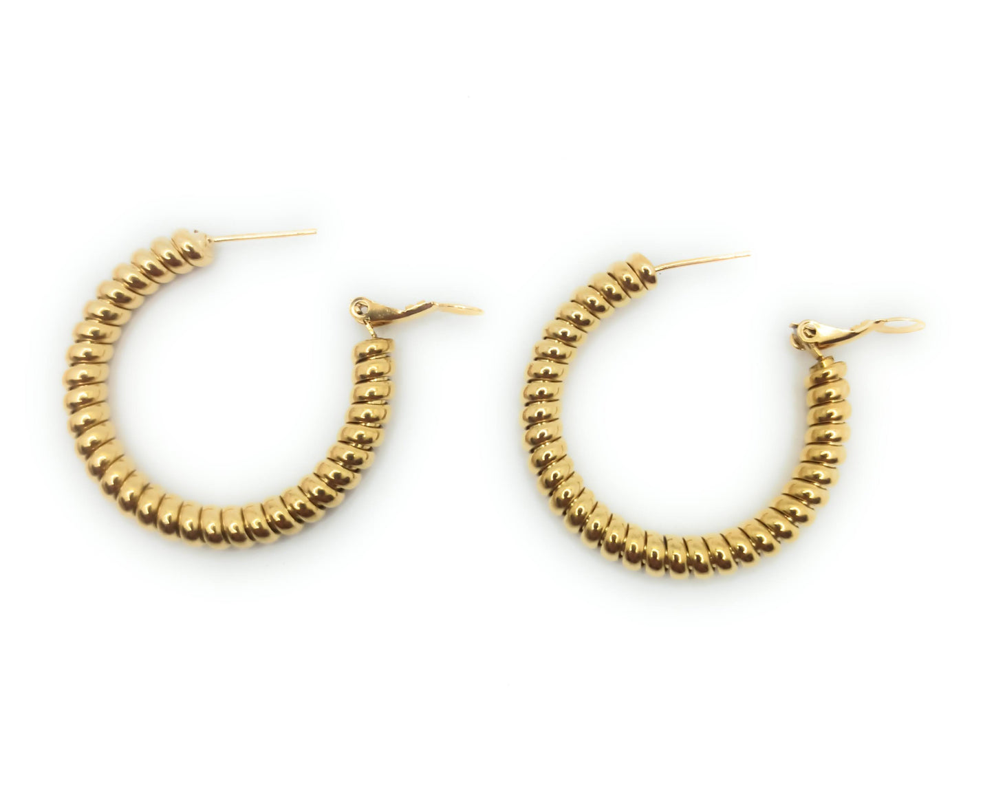 Pendientes Aro Dorados Gallonados · Diseño moderno y de tendencia