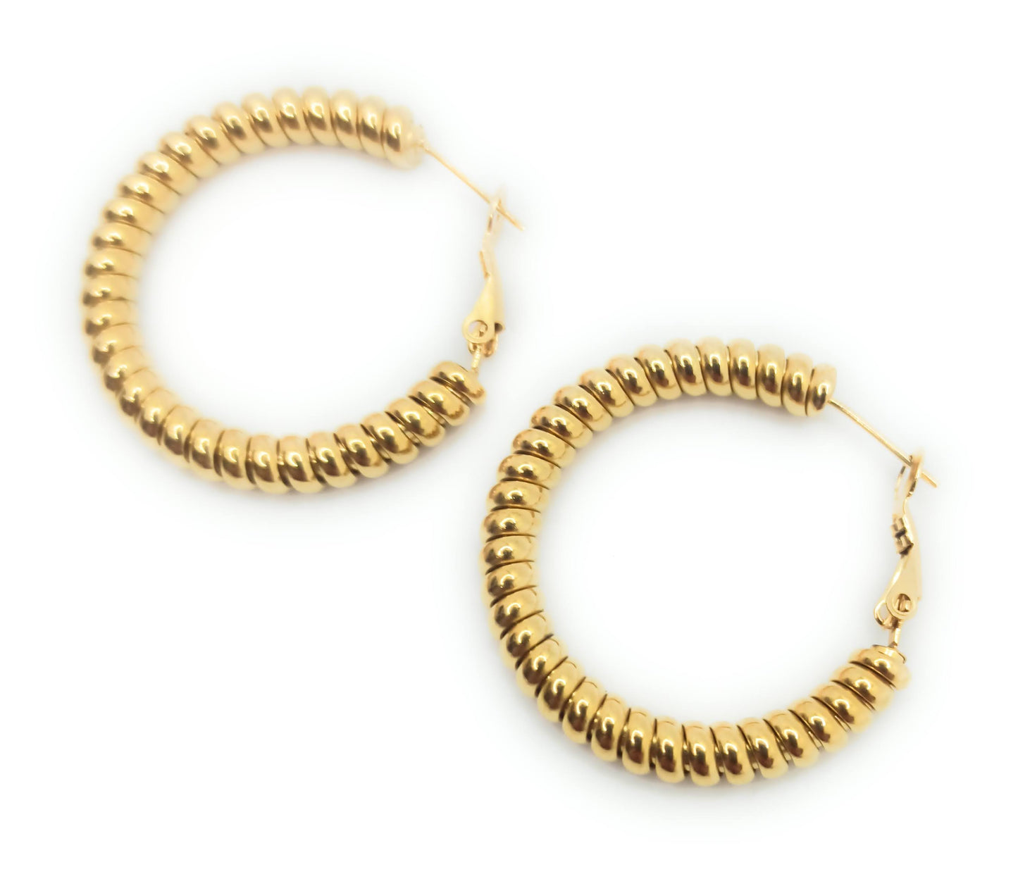 Pendientes Aro Dorados Gallonados · Diseño moderno y de tendencia