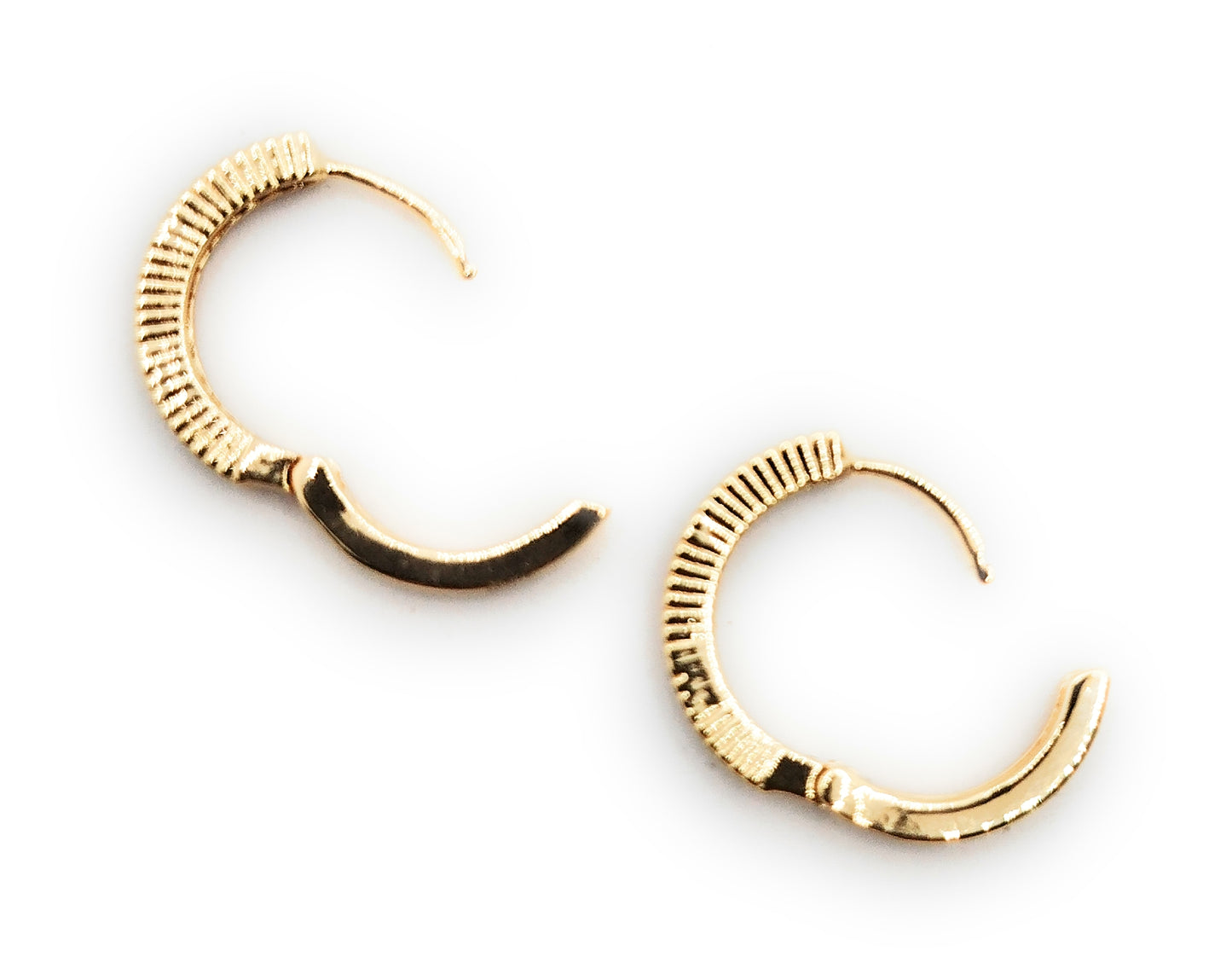 Pendientes Aro Dorado · Cristales Multicolor