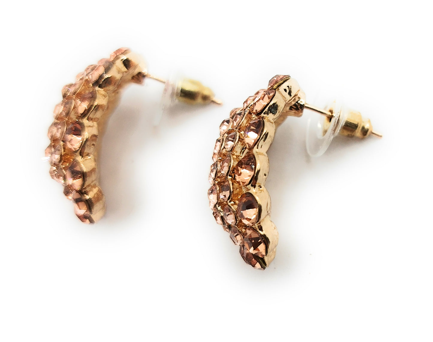 Pendientes Cristales de Brillo · Rosado, Oro