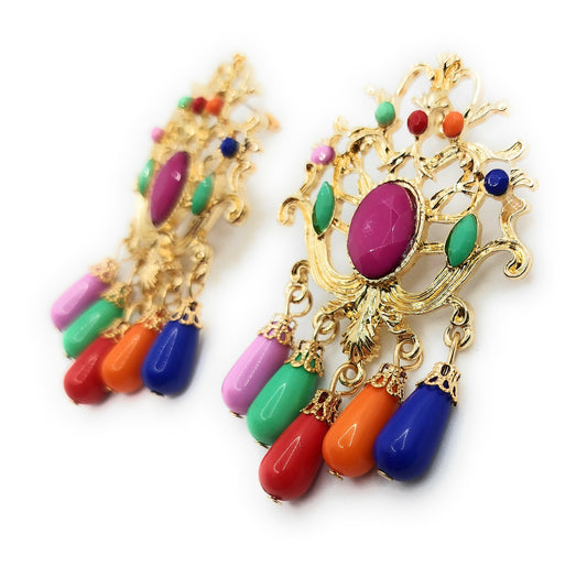 Pendientes Flamencas Doradas · Multicolor (edición limitada)