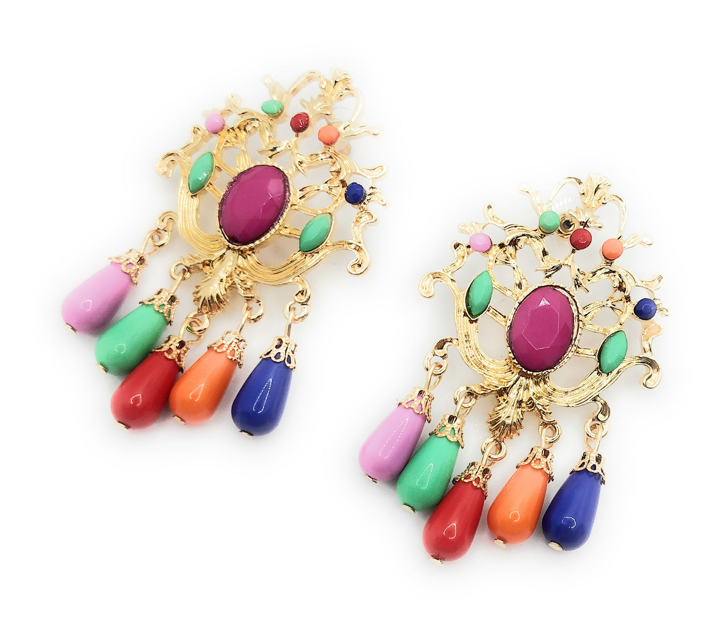 Pendientes Flamencas Doradas · Multicolor (edición limitada)