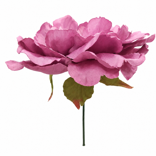 Flor Flamenca Peonía Grande para Pelo · Malva Ø17 cm