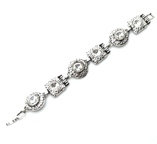 Pulsera Cristales · Blanco