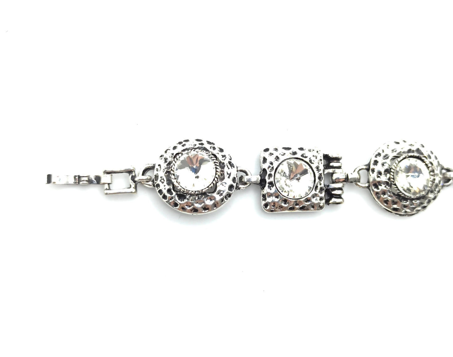 Pulsera Cristales · Blanco