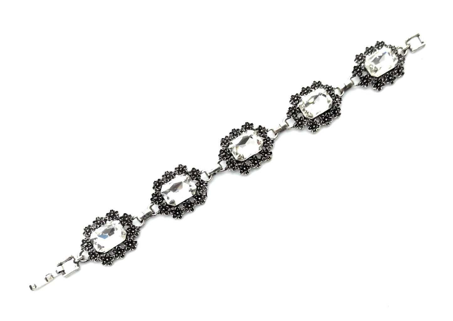 Pulsera Cristales · Blanco