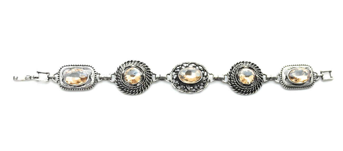 Pulsera Cristales · Marfil
