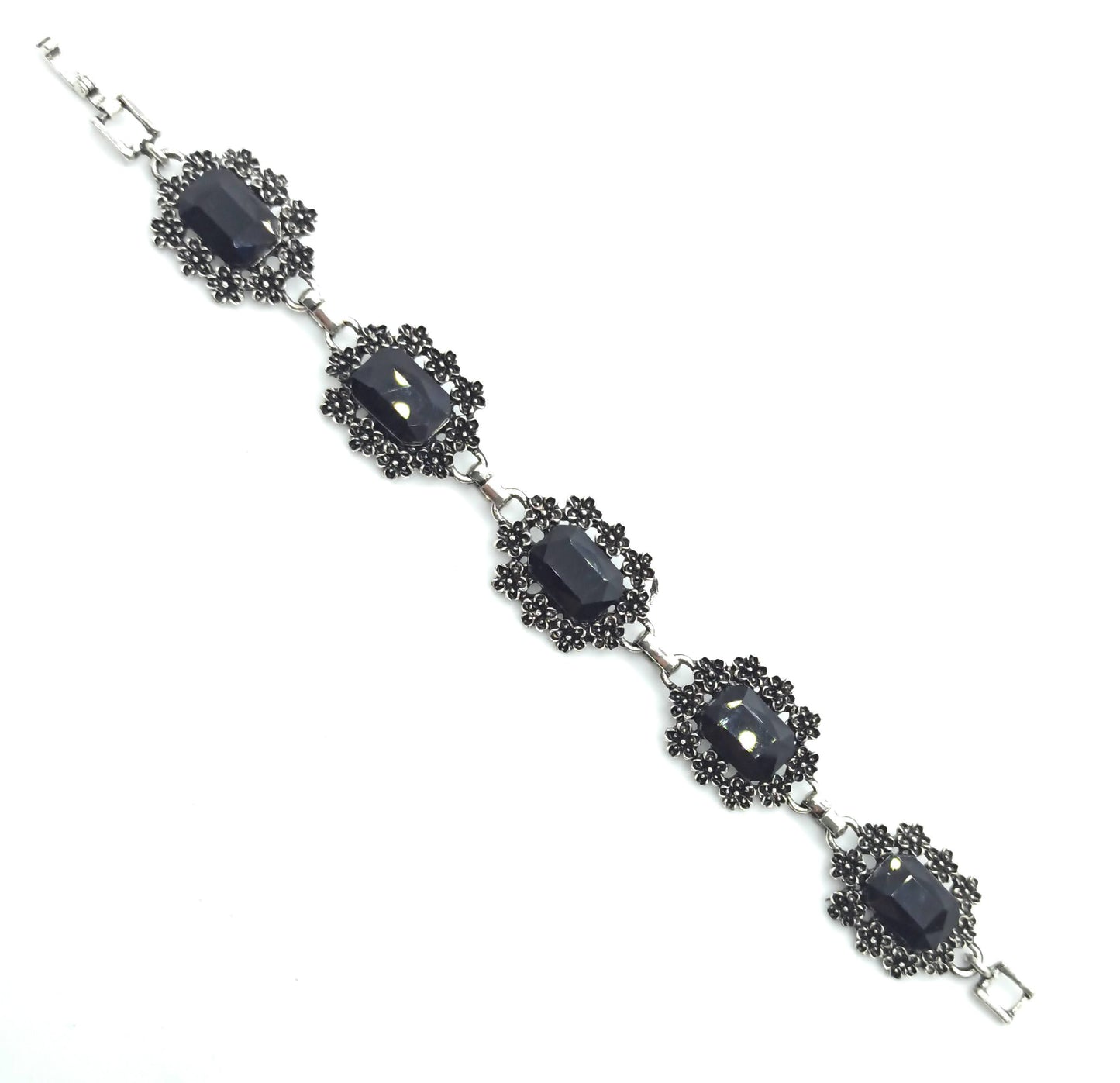 Pulsera Cristales · Negro