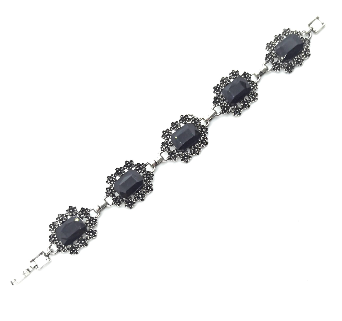Pulsera Cristales · Negro
