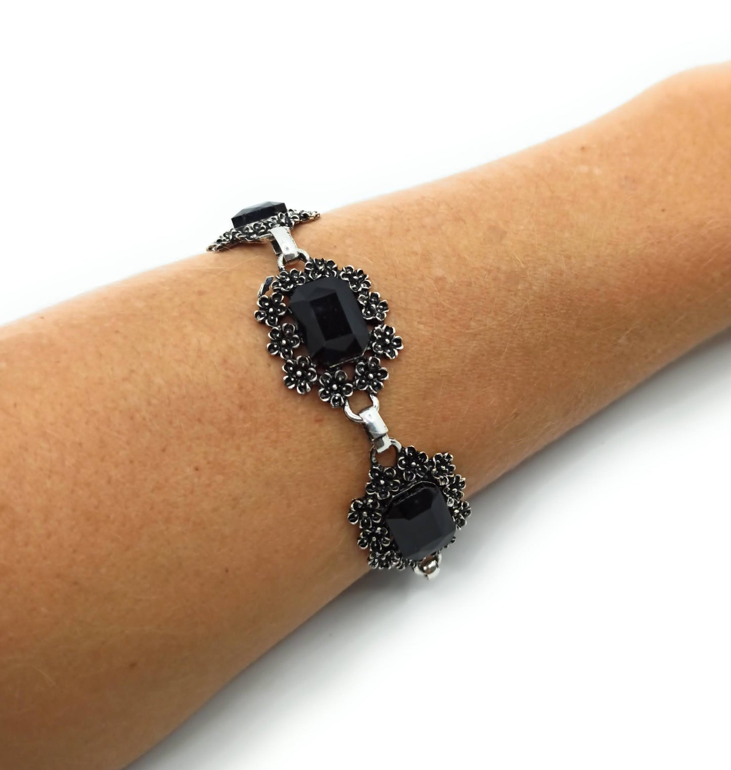 Pulsera Cristales · Negro
