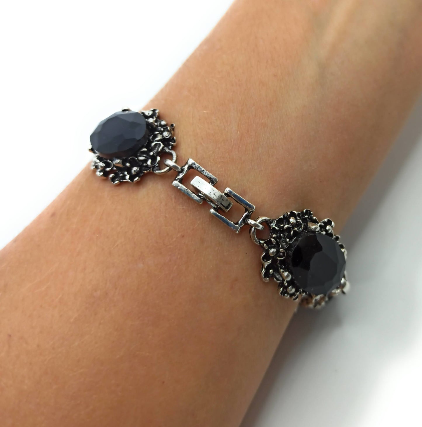 Pulsera Cristales · Negro